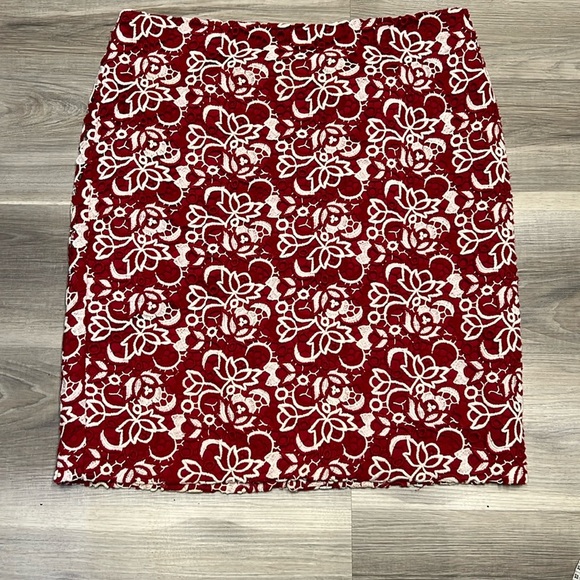 Talbots Dresses & Skirts - Tabolts red lace skirt size 16P